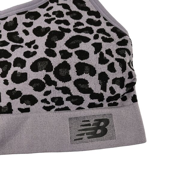 New Women’s New Balance Strata Black Leopard Print Sports Bra Sz M NWT M Impact - Picture 2 of 6